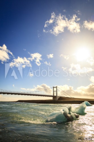 Picture of Bridge over Jokulsarlon lagoon in Iceland